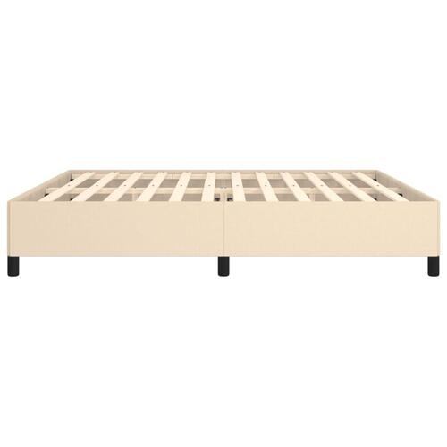 Sengeramme uden madras 200x200 cm stof cremefarvet