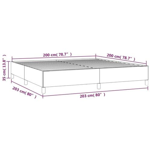 Sengeramme uden madras 200x200 cm stof cremefarvet