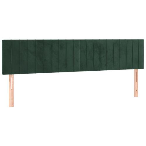 Kontinentalseng med madras 200x200 cm fløjl mørkegrøn