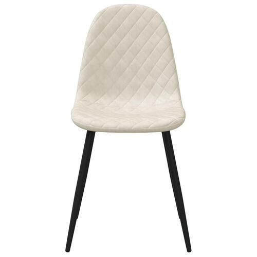 Spisebordsstole 6 stk. velour cremehvid