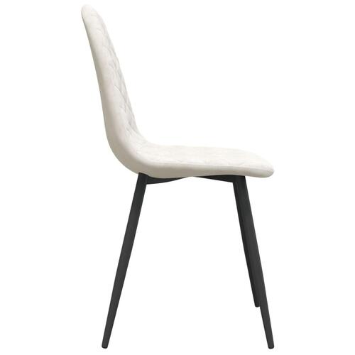 Spisebordsstole 6 stk. velour cremehvid
