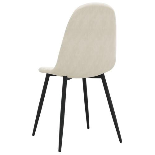 Spisebordsstole 6 stk. velour cremehvid