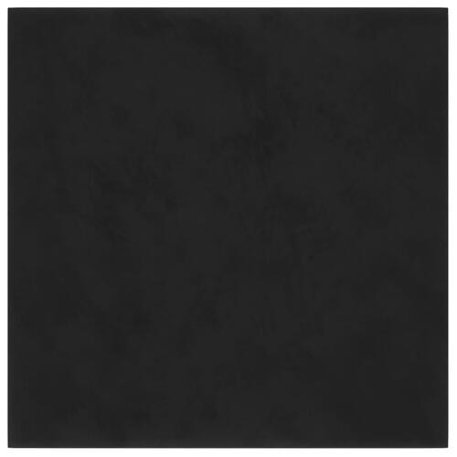 Vægpaneler 12 stk. 30x30 cm 1,08 m² fløjl sort