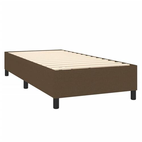 Sengeramme uden madras Mørkebrun 100x200 cm Stof