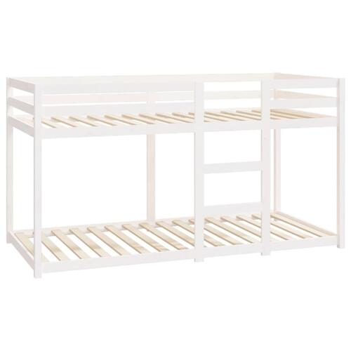 Køjeseng 90x200 cm massivt fyrretræ hvid