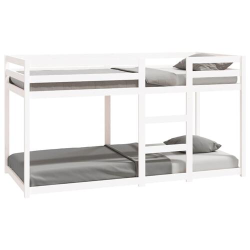 Køjeseng 90x200 cm massivt fyrretræ hvid