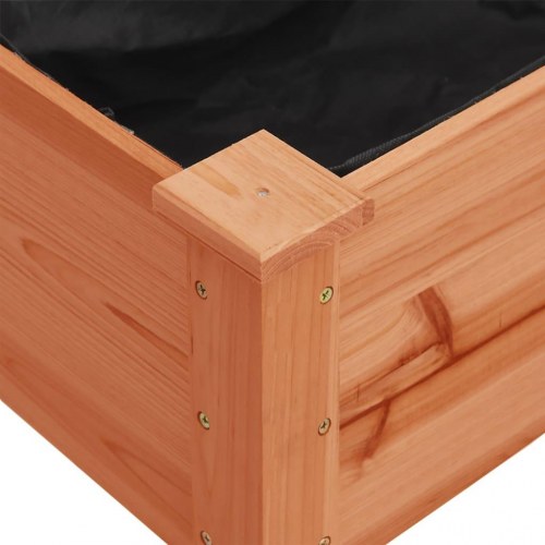 Plantekasse med foring 203x53x76 cm massivt fyrretræ brun