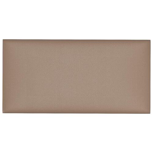 Vægpaneler 12 stk. 30x15 cm 0,54 m² kunstlæder cappuccinofarvet