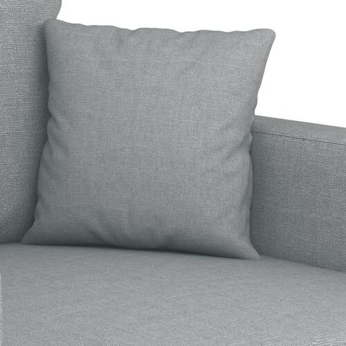 3 personers sofa med hynder stof lysegrå