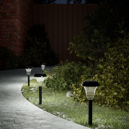 Solcellelamper med jordspyd - 12 stk.