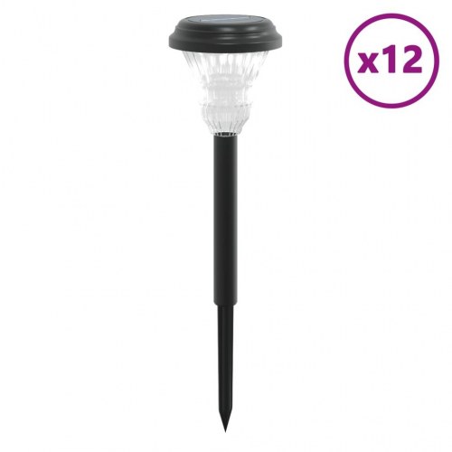 Solcellelamper med jordspyd - 12 stk.