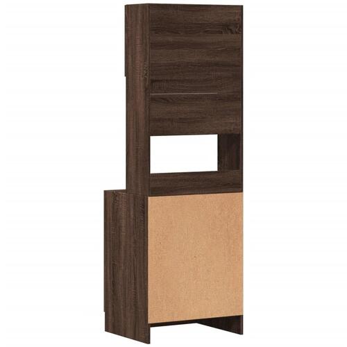 Køkkenskab 60x50x180 cm konstrueret træ brun egetræsfarve