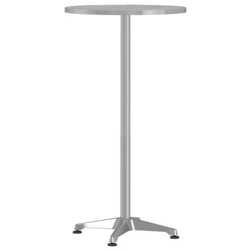 Udendørs barbord Ø59,5x70/114,5 cm højdejusterbart aluminium