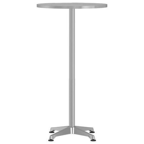 Udendørs barbord Ø59,5x70/114,5 cm højdejusterbart aluminium