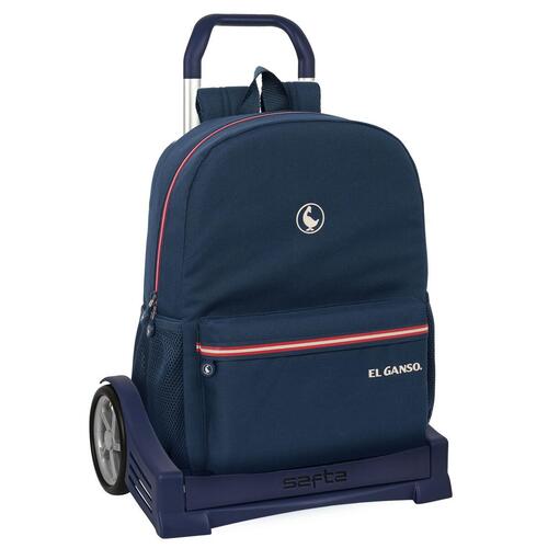 Skolerygsæk med Hjul El Ganso Classic Marineblå 32 x 43 x 14 cm