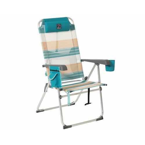 Polstrede Campingstol 106 x 47 x 45 cm Blå Striber