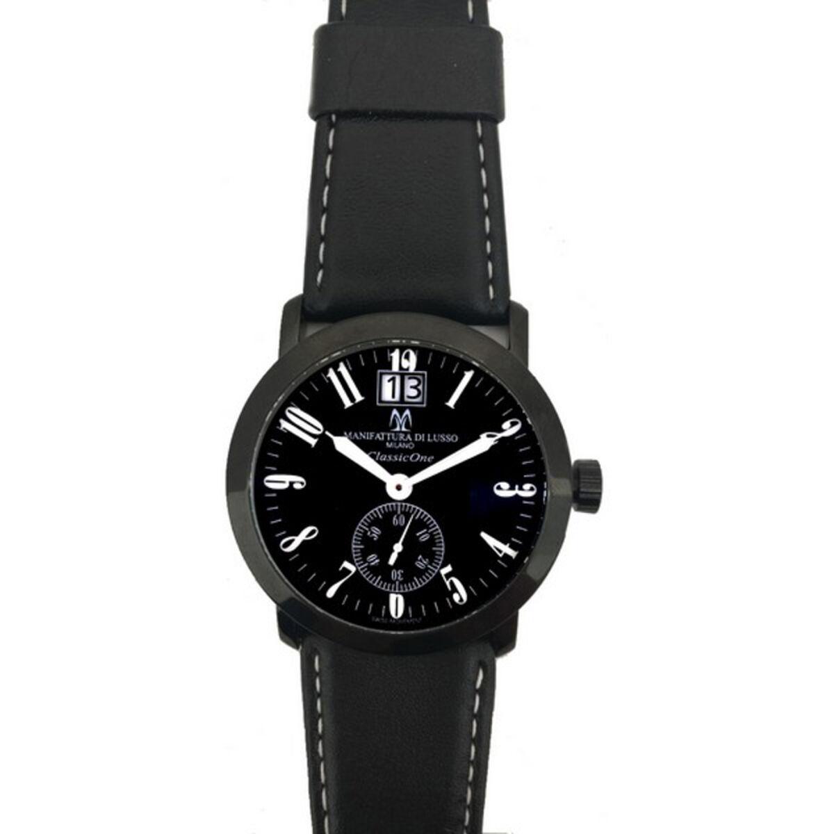 Montres de Luxe herreur 09CL1-BKBK - Ø 45 mm, sort læder