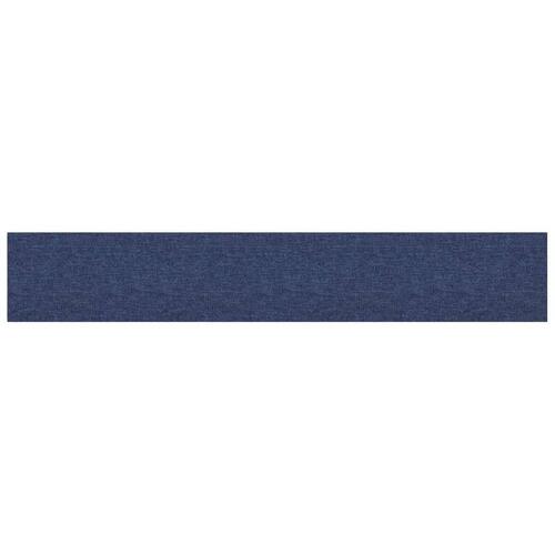 Vægpaneler 12 stk. 90x15 cm 1,62 m² stof blå