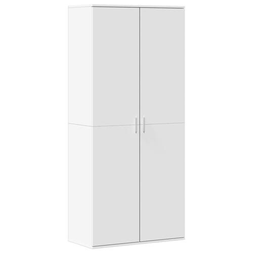 Skoskab 80x39x178 cm konstrueret træ hvid