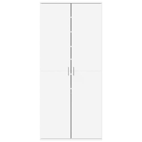 Skoskab 80x39x178 cm konstrueret træ hvid