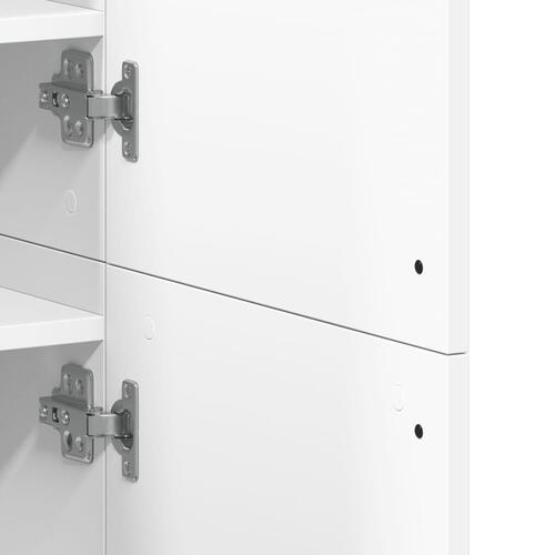 Skoskab 80x39x178 cm konstrueret træ hvid