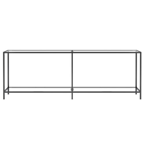 Konsolbord 220x35x75,5 cm hærdet glas transparent