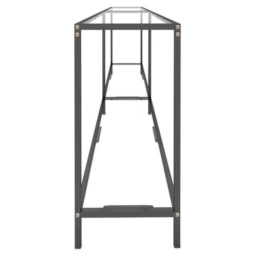 Konsolbord 220x35x75,5 cm hærdet glas transparent