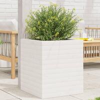 Plantekasse 40x40x46 cm massivt fyrretræ hvid