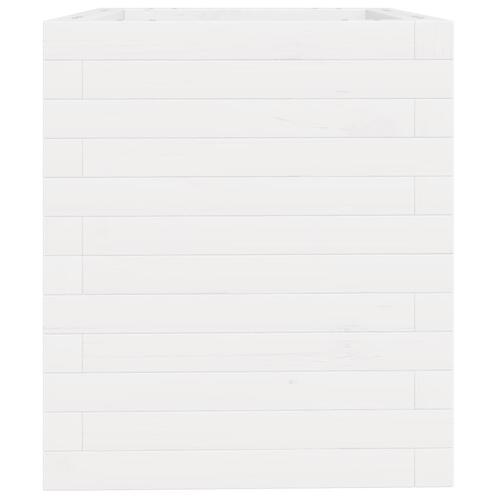 Plantekasse 40x40x46 cm massivt fyrretræ hvid