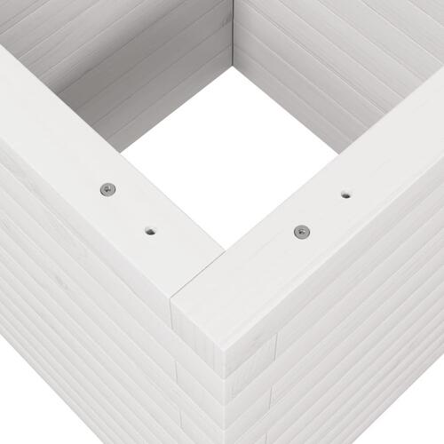 Plantekasse 40x40x46 cm massivt fyrretræ hvid