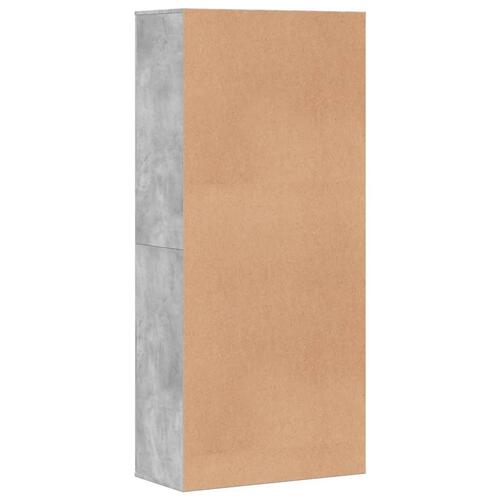 Skoskab 80x39x178 cm konstrueret træ betongrå