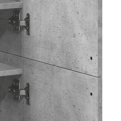 Skoskab 80x39x178 cm konstrueret træ betongrå