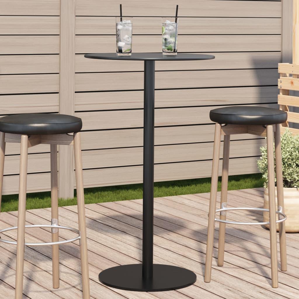 Havebord Ø60x105 cm rundt stål sort