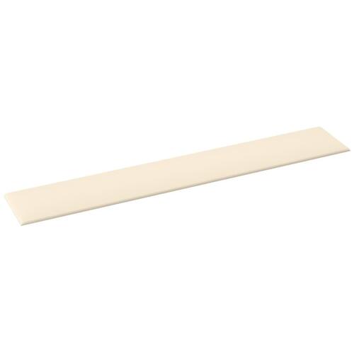 Vægpaneler 12 stk. 90x15 cm 1,62 m² fløjl cremefarvet