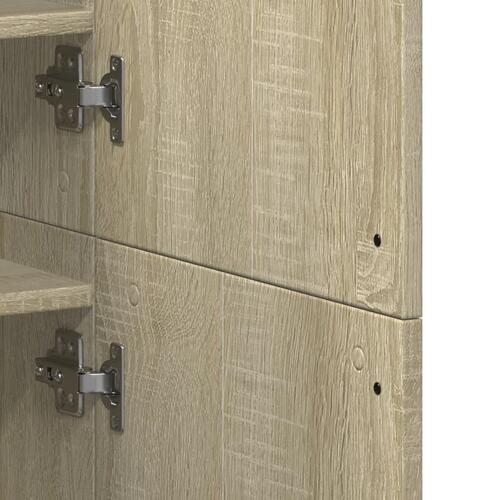 Skoskab 80x39x178 cm konstrueret træ sonoma-eg