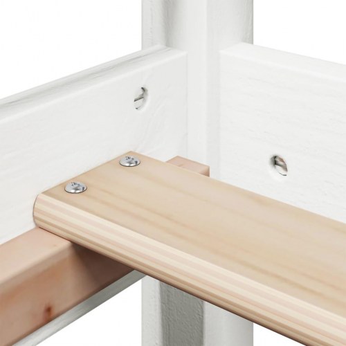 Husseng med bænk 90x190 cm massivt fyrretræ hvid