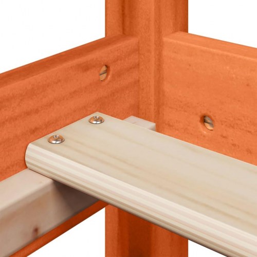 Husseng med bænk 100x200 cm massivt fyrretræ gyldenbrun