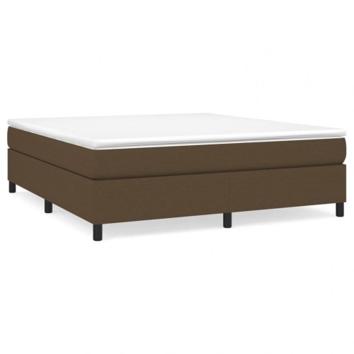 Boxspring sengeramme 160×200 cm i stof - mørkebrun