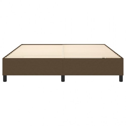 Boxspring sengeramme 160×200 cm i stof - mørkebrun