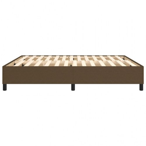 Boxspring sengeramme 160×200 cm i stof - mørkebrun
