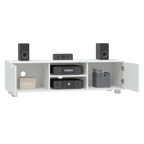 Tv-bord 140x40,5x35 cm konstrueret træ hvid