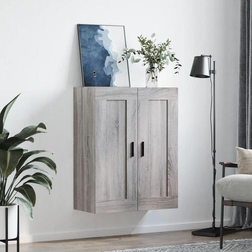 Vægskab 69,5x34x90 cm konstrueret træ grå sonoma-eg
