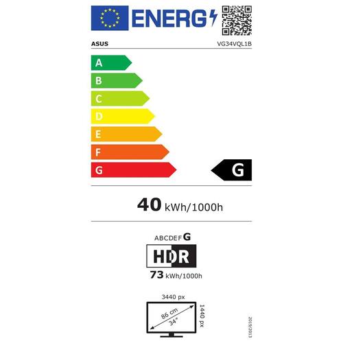Skærm Asus VG34VQL1B 34" Quad HD LED VA LCD Flicker free 50-60 Hz