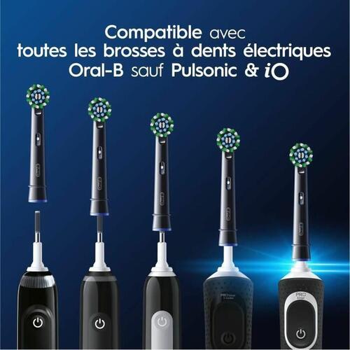 Tandbørstehoved Oral-B Pro Cross action Sort 4 enheder