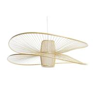 Loftslampe Hvid Natur Bambus 50 W 100 x 100 x 32 cm