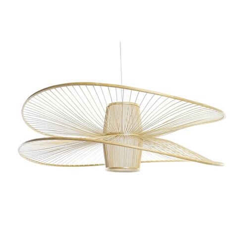 Loftslampe Hvid Natur Bambus 50 W 100 x 100 x 32 cm