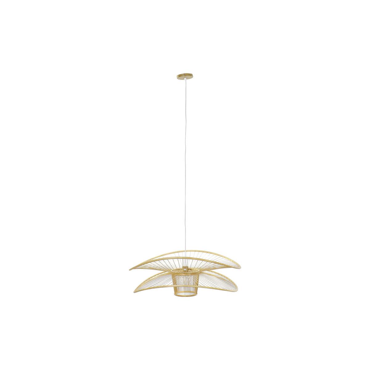 Loftslampe Natur Bambus 50 W 80 x 80 x 29 cm