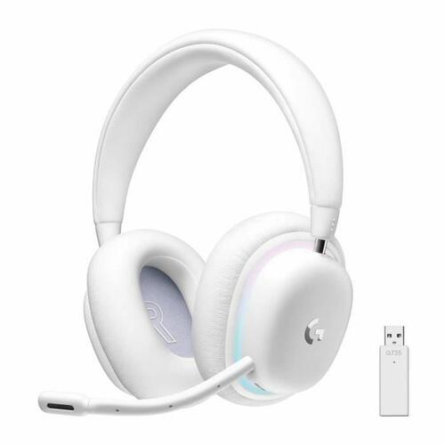 Hovedtelefoner med mikrofon Logitech G735 Hvid Blå/hvid