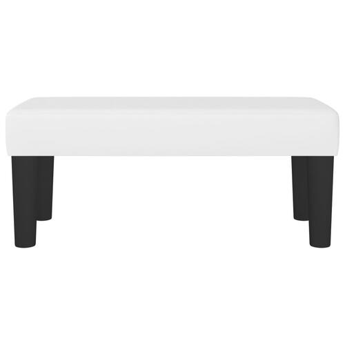 Bænk 70x30x30 cm kunstlæder hvid