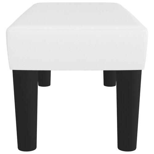 Bænk 70x30x30 cm kunstlæder hvid